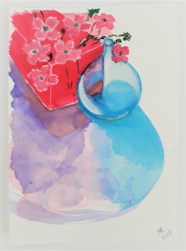 绘画 标题为“Still life with ref…” 由Marie Ruda, 原创艺术品, 水彩