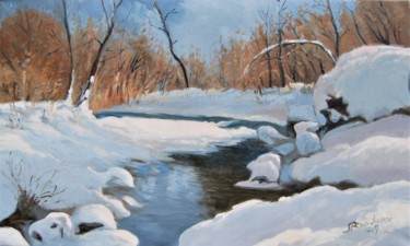 Painting titled "Myllyjoki" by Ari Reinikainen, Original Artwork, Oil