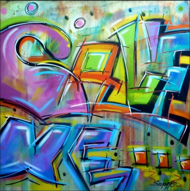 Peinture intitulée ""Save Me "" par Saname, Œuvre d'art originale, Acrylique Monté sur Châssis en bois