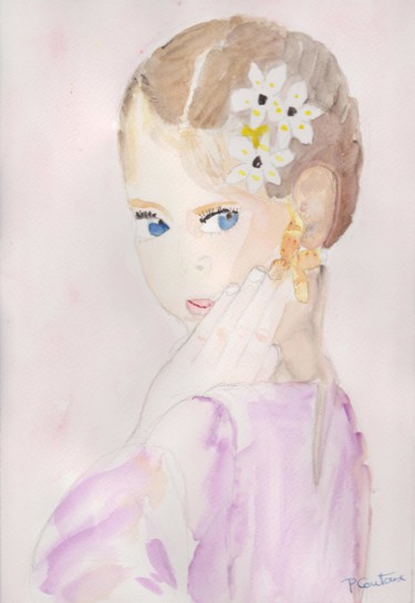 fillette au papillon