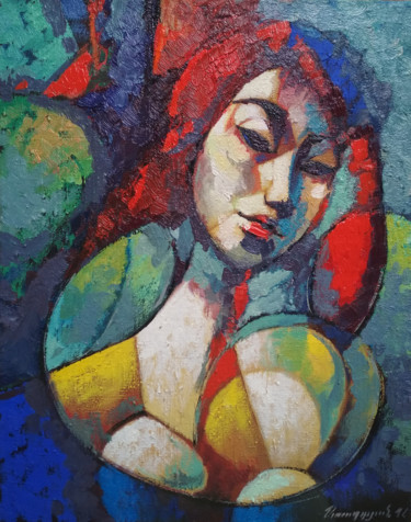 绘画 标题为“Waiting (40x50cm, o…” 由Artsrun Asatryan, 原创艺术品, 油 安装在木质担架架上