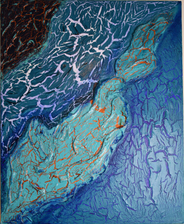 Painting titled "Breaking Ice" by Burkhard Baier, Original Artwork, Acrylic