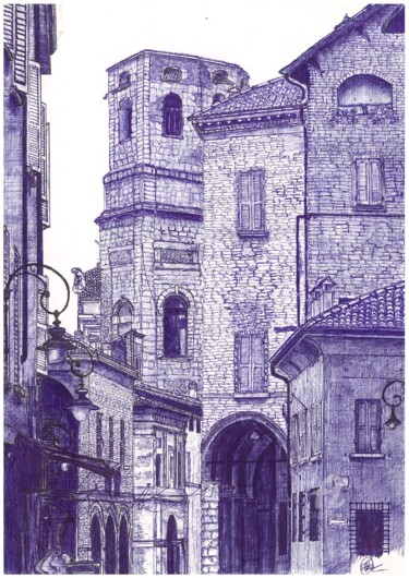 Bologna, Emilia-Romagna, Italy 제목이 "Bologna, Emilia-Rom…"인 그림 Shorove로, 원작, 볼펜