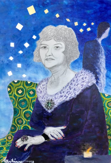 Peinture intitulée "Suzanne ou la bougi…" par Constance Martiny Sondag, Œuvre d'art originale, Acrylique