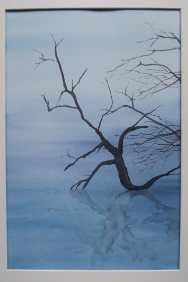 Schilderij getiteld "threelogy 1" door Claude Berghmans, Origineel Kunstwerk, Aquarel