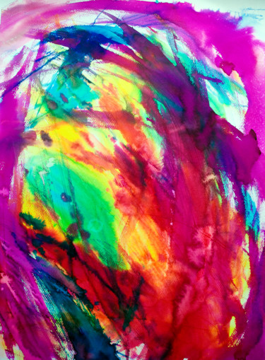 Painting titled "Spring mood 2" by Olga Dospekhova, Original Artwork, Watercolor