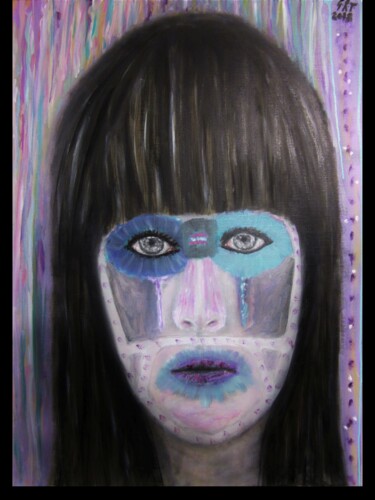 Peinture intitulée "Lady Enigmatica" par Gian Roberto Tognetti, Œuvre d'art originale, Huile