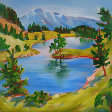 Peinture intitulée "LAC ACHARD BELLEDON…" par Philippe Graillot (TORGALLI), Œuvre d'art originale, Huile