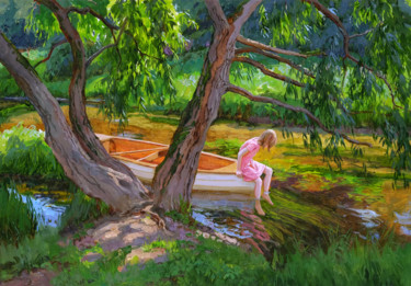 绘画 标题为“Энергия лета” 由Sergey Panteleev, 原创艺术品, 油 安装在木质担架架上