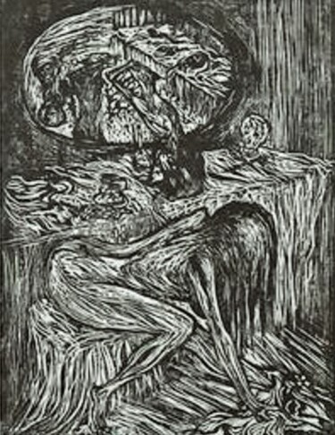 印花与版画 标题为“TOPCAT” 由Joseph Urie, 原创艺术品, Linocuts