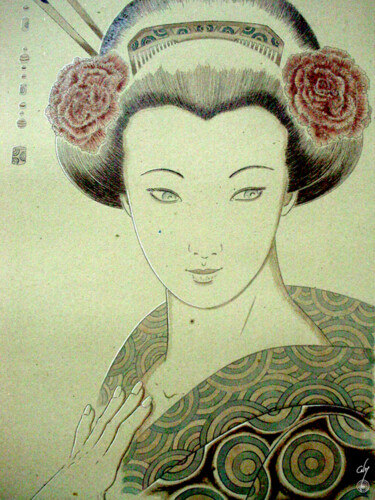 图画 标题为“Le charme” 由Chan N.May, 原创艺术品, Silverpoint