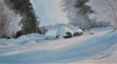 Painting titled "Iso kivi" by Ari Reinikainen, Original Artwork, Oil