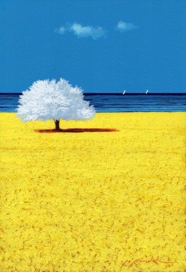 Pittura intitolato "primavera in Norman…" da Gio Mondelli, Opera d'arte originale, Acrilico Montato su Pannello di legno