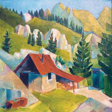 Peinture intitulée "LE REFUGE DU MOLLAR…" par Philippe Graillot (TORGALLI), Œuvre d'art originale, Huile
