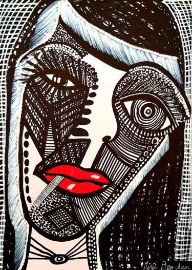 Israeli artis session studio hosting groups Painting titled "Israeli artis sessi…" by Mirit Ben-Nun, Original Artwork, Ink