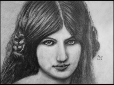 Jeanne Hébuterne, artist and muse of Modigliani Dessin intitulée "Jeanne Hébuterne, a…" par Gian Roberto Tognetti, Œuvre d'art originale, Graphite