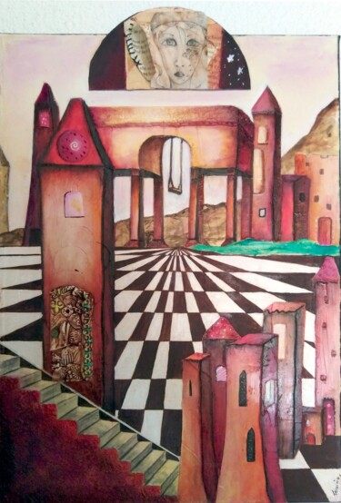 Peinture intitulée "Douce mélancolie" par Magali Trivino, Œuvre d'art originale, Acrylique