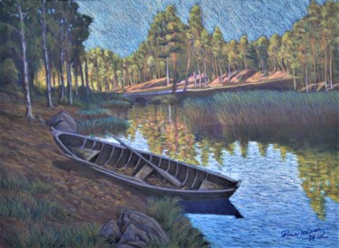 Drawing titled "Vene" by Ari Reinikainen, Original Artwork, Pastel