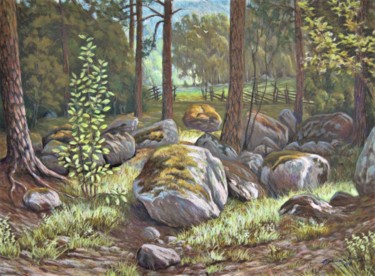 Drawing titled "Metsä.1" by Ari Reinikainen, Original Artwork, Pastel
