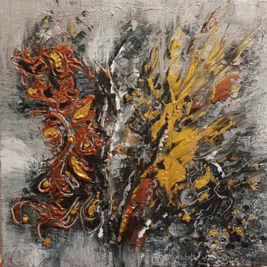 Peinture intitulée "Peinture carrée sur…" par Danielle Alarcon Dalvin, Œuvre d'art originale, Acrylique