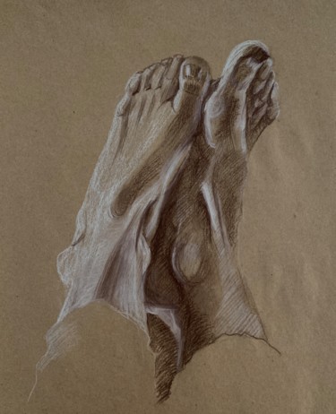 Drawing titled "Твоя опора" by Startistgallery, Original Artwork, Graphite