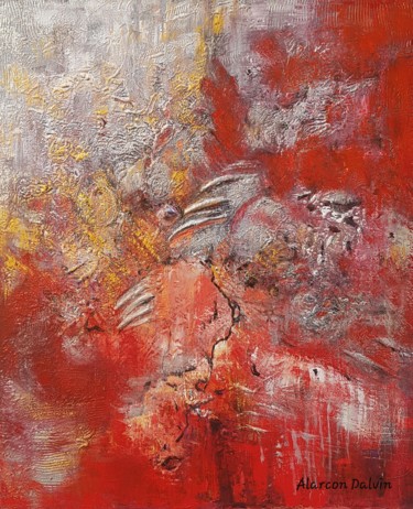 Chang'e déesse de la lune toile 1 du triptyque Malerei mit dem Titel "Chang'e déesse de l…" von Danielle Alarcon Dalvin, Original-Kunstwerk, Acryl