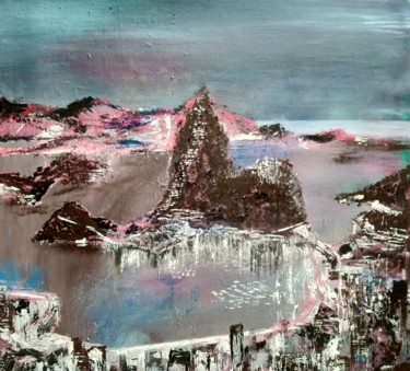 Painting titled "Night Symphony" by Atignas Art, Original Artwork, Acrylic Mounted on Wood Panel