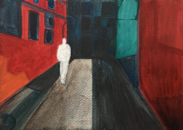 绘画 标题为“En ville-le promene…” 由Camille Rouschmeyer, 原创艺术品, 丙烯