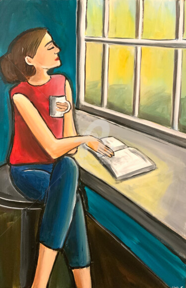 Painting titled "Take It All In" by Aisha Haider, Original Artwork, Acrylic