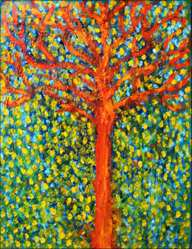 Painting titled "Dedicated" by Jean Mirre, Original Artwork, Oil Mounted on Wood Stretcher frame