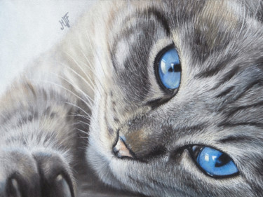 Peinture intitulée "Gribouille" par Marie-Jeanne Fawer, Œuvre d'art originale, Pastel