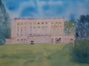 Peinture intitulée "Château de Bizy" par Pascale Coutoux, Œuvre d'art originale, Aquarelle