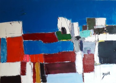 Peinture intitulée "MEDITERRANEE" par Zaël, Œuvre d'art originale, Huile