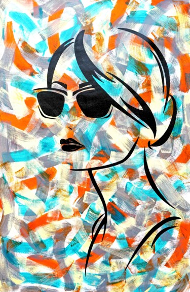 Pintura titulada "Wayfarer girl" por Sumit Ratta, Obra de arte original, Acrílico