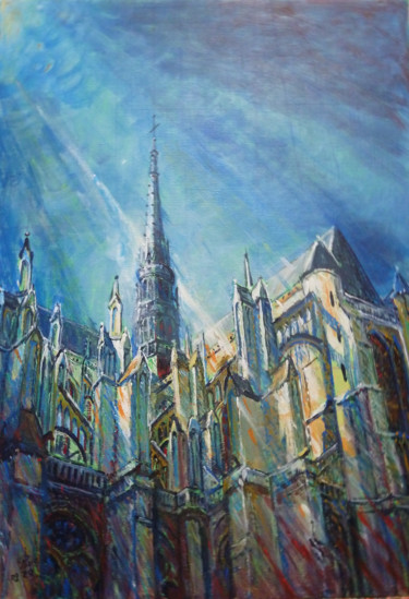 Peinture intitulée "Arcs en ciel boutan…" par Philippe Lasselin, Œuvre d'art originale, Acrylique