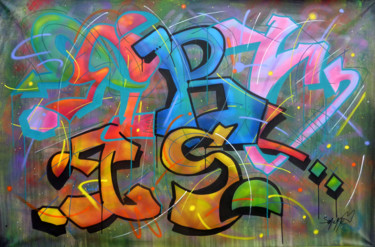 Peinture intitulée "" Art is ...."" par Saname, Œuvre d'art originale, Bombe aérosol