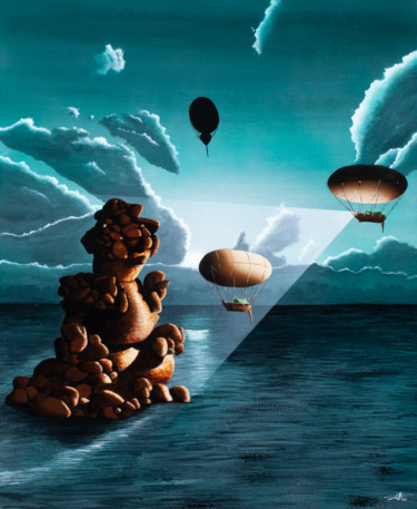 Peinture intitulée "L'ile Botero" par Pascal Genevois, Œuvre d'art originale, Acrylique Monté sur Châssis en bois