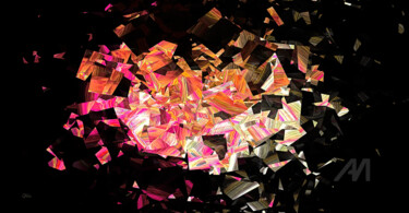 Digitale Kunst mit dem Titel "cube explosion" von Gor Don(Gnie), Original-Kunstwerk, 2D digitale Arbeit