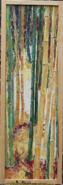 Peinture intitulée "bambou  4" par Anne-Frédérique Ferret, Œuvre d'art originale, Autre