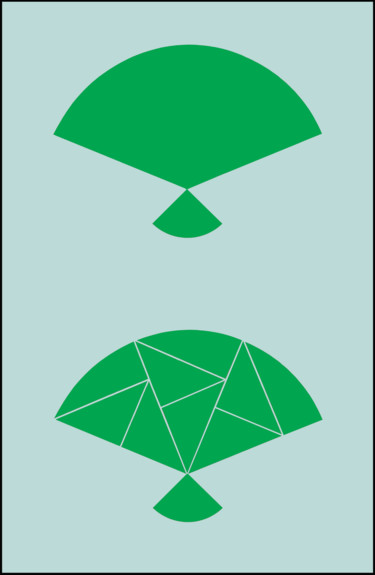 Digital Arts titled "Folding fan" by Gai Yu, Original Artwork, 2D Digital Work