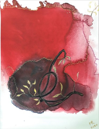 绘画 标题为“Monotiping-3.” 由Marie Ruda, 原创艺术品, 水彩