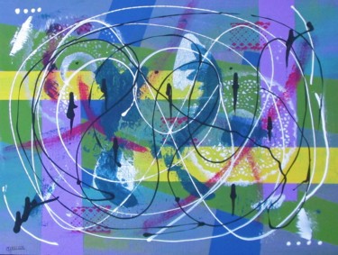 Peinture intitulée "Étude 3d" par Claude Gascon, Œuvre d'art originale, Acrylique Monté sur Châssis en bois