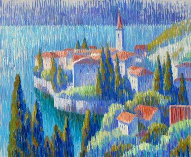 Painting titled "Varenna. Lake Como." by Kristina Korò, Original Artwork, Oil