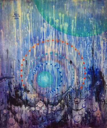 Schilderij getiteld "deep devine" door Sabina Kiss, Origineel Kunstwerk, Tempera