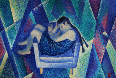Сolored children's dreams Peinture intitulée "Сolored children's…" par Kristina Korò, Œuvre d'art originale, Huile Monté sur Châssis en bois