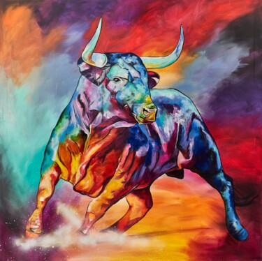绘画 标题为“proud bull” 由Sabrina Seck, 原创艺术品, 丙烯