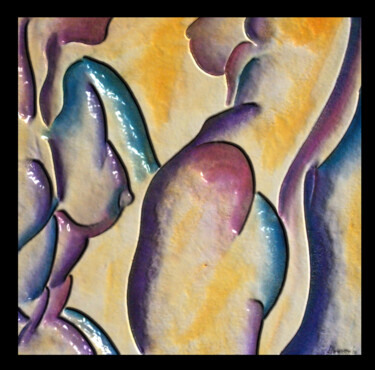 Peinture intitulée "Fragmentos do corpo" par Antonio Guimaraes, Œuvre d'art originale, Embossage