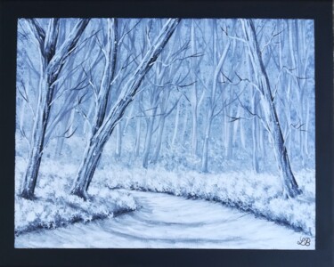 La forêt endormie Painting titled "La forêt endormie" by Bruno Lemasson, Original Artwork, Acrylic