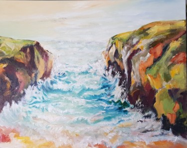 "Batz-sur-Mer" 「"Batz-sur-Mer"」というタイトルの絵画 Pascale Fleury-Valléeによって, オリジナルのアートワーク, アクリル ウッドストレッチャーフレームにマウント