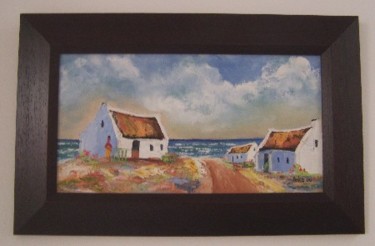 Painting titled "Fisherman's village" by Ankie, Original Artwork